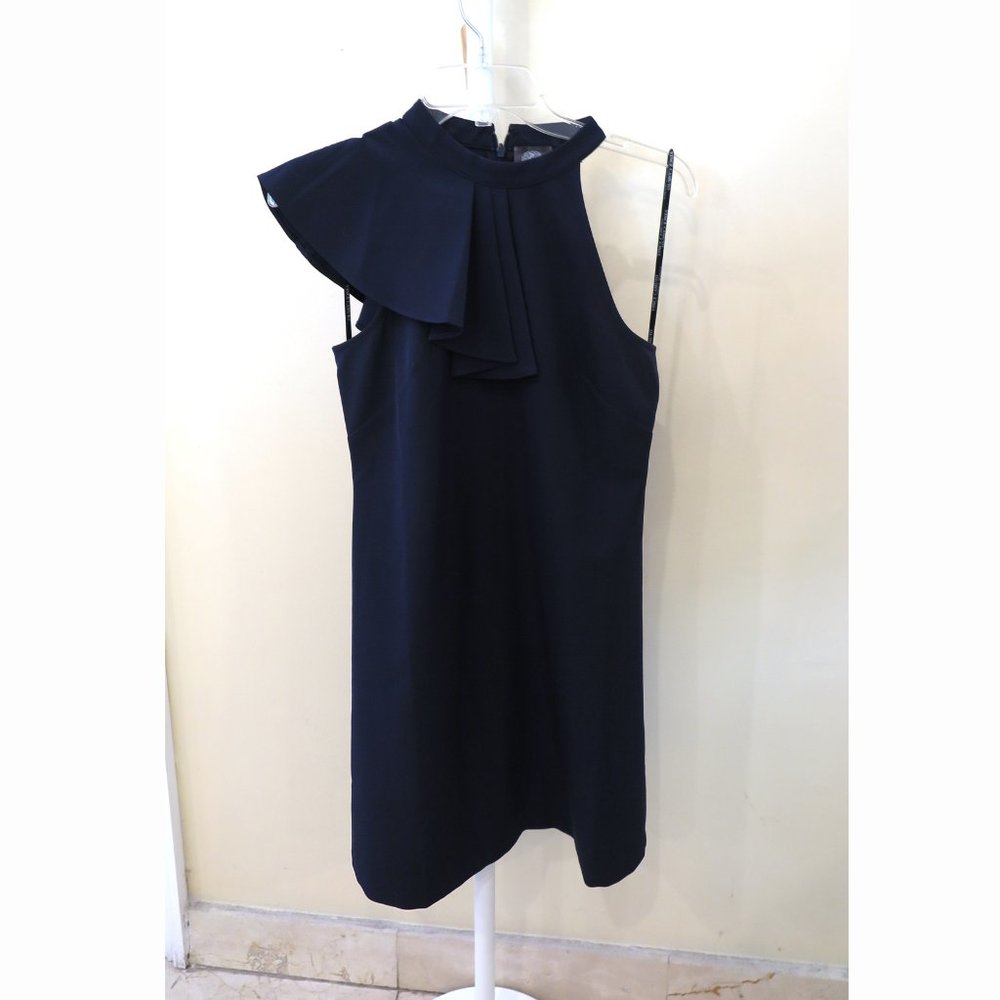 Vince Camuto Navy Blue Asymmetrical Dress Size 4
